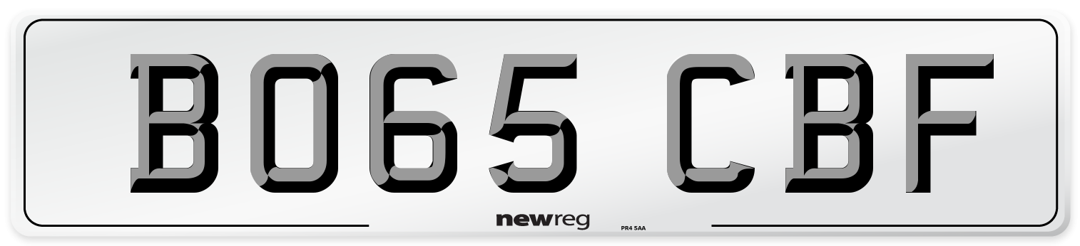 BO65 CBF Number Plate from New Reg
